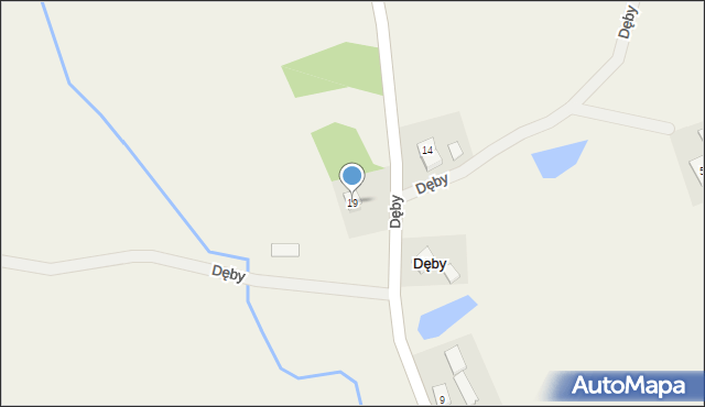 Dęby, Dęby, 19, mapa Dęby