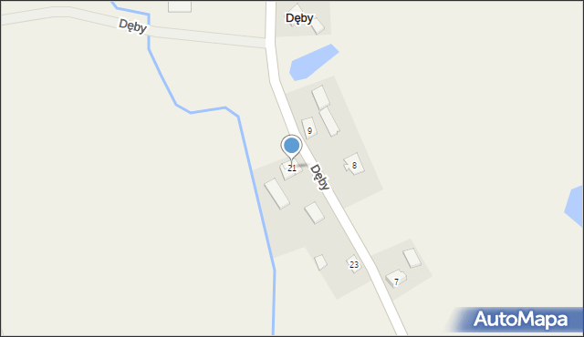 Dęby, Dęby, 21, mapa Dęby