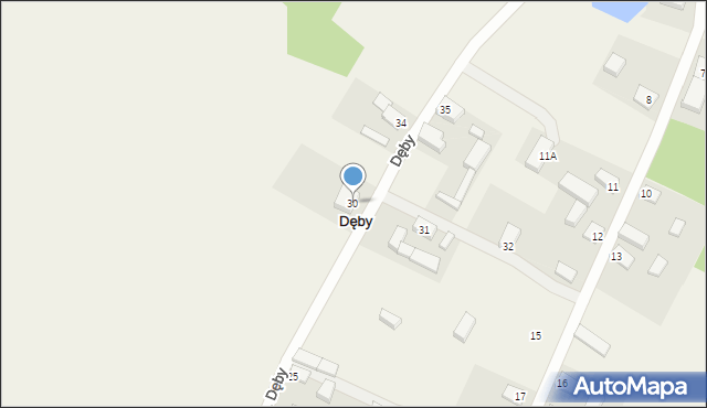 Dęby, Dęby, 30, mapa Dęby