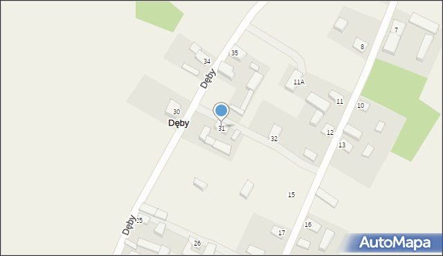 Dęby, Dęby, 31, mapa Dęby