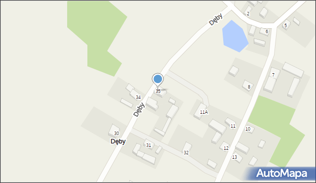 Dęby, Dęby, 35, mapa Dęby