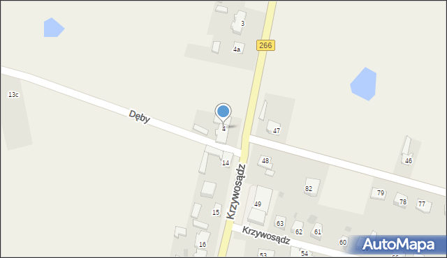 Dęby, Dęby, 4, mapa Dęby