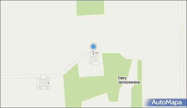 Dęby Janiszewskie, Dęby Janiszewskie, 6, mapa Dęby Janiszewskie