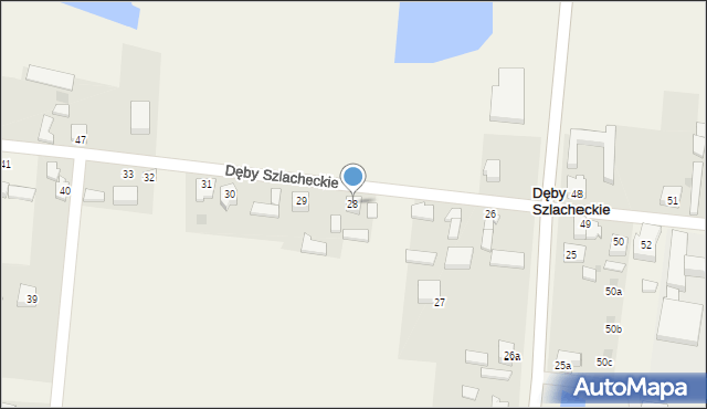 Dęby Szlacheckie, Dęby Szlacheckie, 28, mapa Dęby Szlacheckie