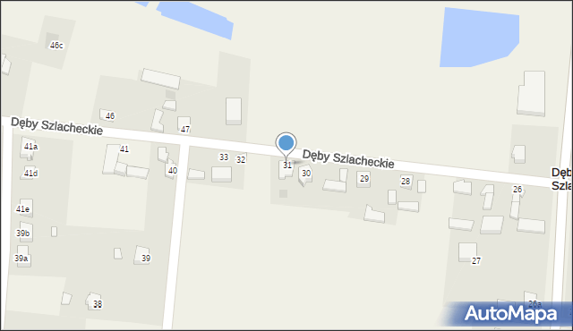 Dęby Szlacheckie, Dęby Szlacheckie, 31, mapa Dęby Szlacheckie