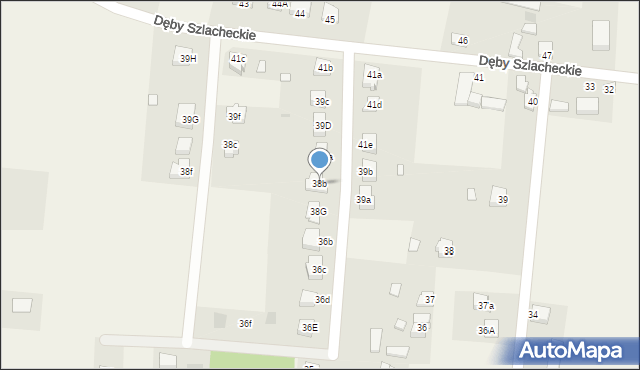 Dęby Szlacheckie, Dęby Szlacheckie, 38b, mapa Dęby Szlacheckie