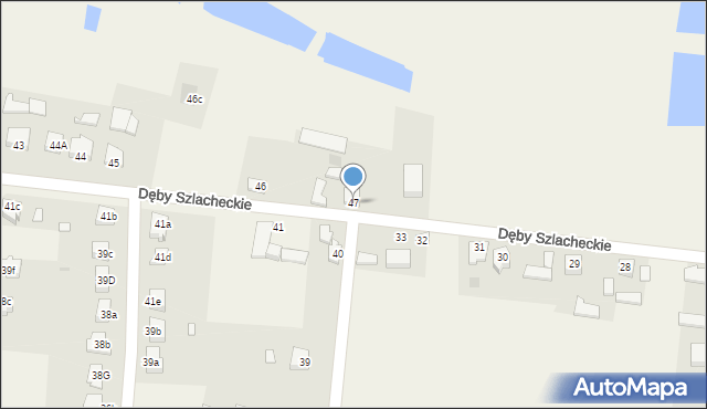 Dęby Szlacheckie, Dęby Szlacheckie, 47, mapa Dęby Szlacheckie