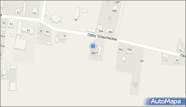 Dęby Szlacheckie, Dęby Szlacheckie, 59b, mapa Dęby Szlacheckie