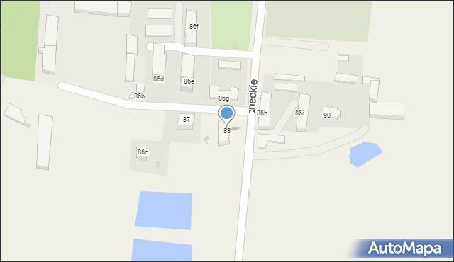 Dęby Szlacheckie, Dęby Szlacheckie, 88, mapa Dęby Szlacheckie