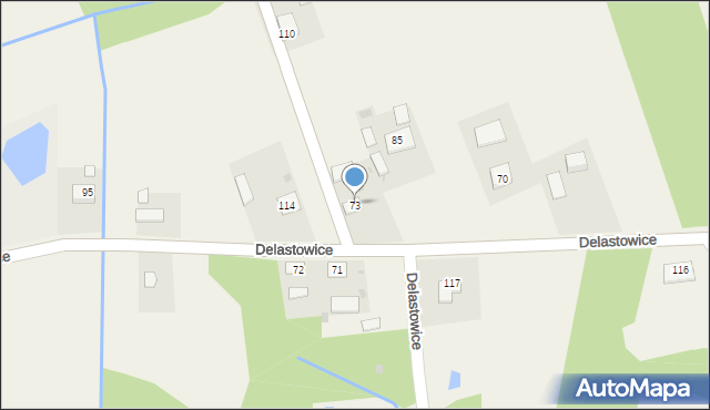 Delastowice, Delastowice, 73, mapa Delastowice