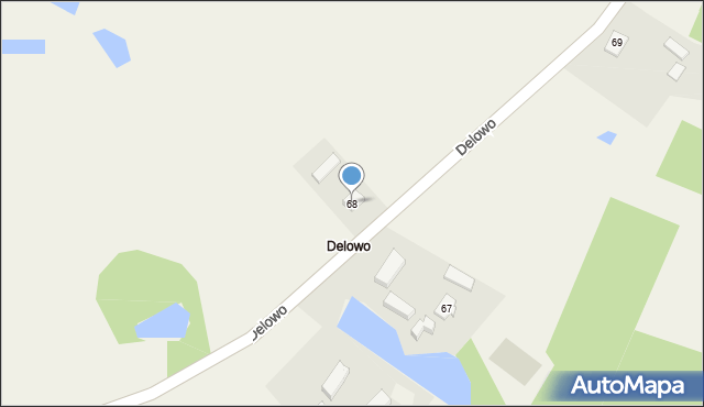 Delowo, Delowo, 68, mapa Delowo