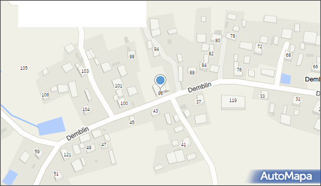 Demblin, Demblin, 96, mapa Demblin