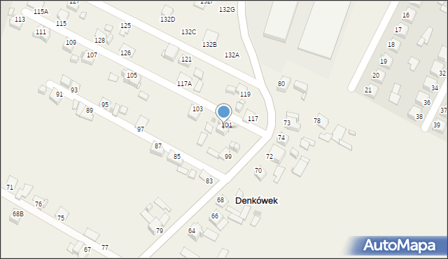 Denkówek, Denkówek, 101A, mapa Denkówek