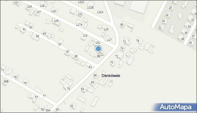 Denkówek, Denkówek, 99, mapa Denkówek