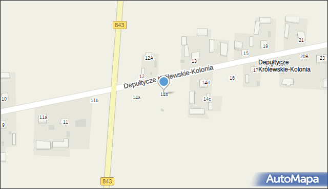 Depułtycze Królewskie-Kolonia, Depułtycze Królewskie-Kolonia, 14b, mapa Depułtycze Królewskie-Kolonia