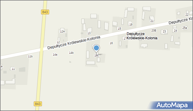 Depułtycze Królewskie-Kolonia, Depułtycze Królewskie-Kolonia, 14c, mapa Depułtycze Królewskie-Kolonia