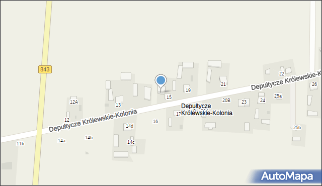 Depułtycze Królewskie-Kolonia, Depułtycze Królewskie-Kolonia, 15a, mapa Depułtycze Królewskie-Kolonia