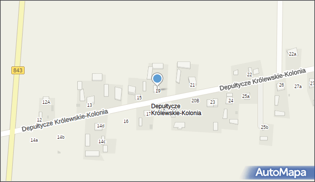 Depułtycze Królewskie-Kolonia, Depułtycze Królewskie-Kolonia, 19, mapa Depułtycze Królewskie-Kolonia