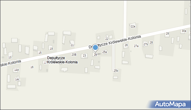 Depułtycze Królewskie-Kolonia, Depułtycze Królewskie-Kolonia, 24, mapa Depułtycze Królewskie-Kolonia