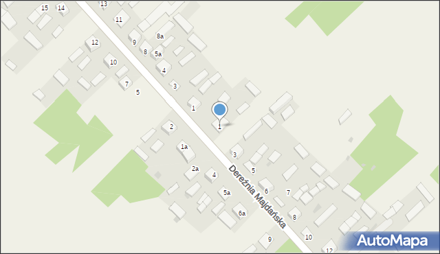 Dereźnia Majdańska, Dereźnia Majdańska, 1, mapa Dereźnia Majdańska