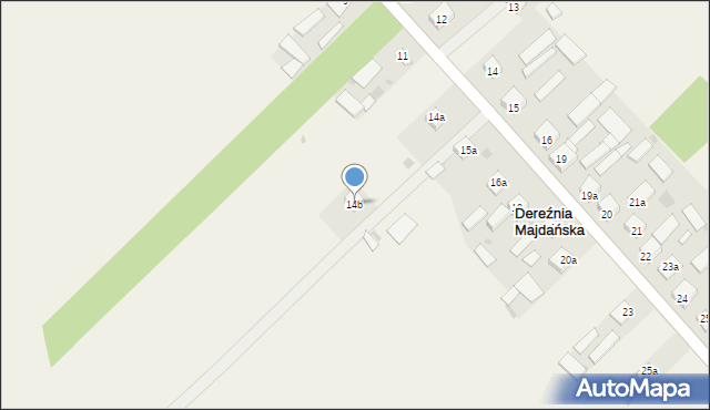 Dereźnia Majdańska, Dereźnia Majdańska, 14b, mapa Dereźnia Majdańska