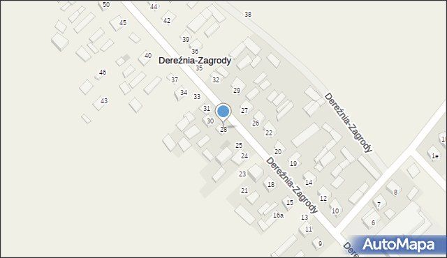 Dereźnia-Zagrody, Dereźnia-Zagrody, 28, mapa Dereźnia-Zagrody