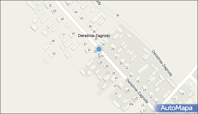 Dereźnia-Zagrody, Dereźnia-Zagrody, 31, mapa Dereźnia-Zagrody