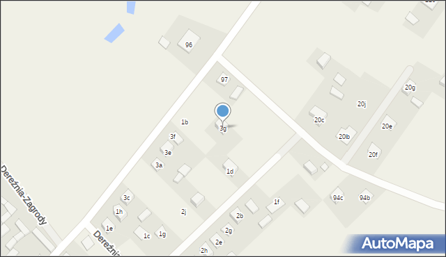 Dereźnia-Zagrody, Dereźnia-Zagrody, 3g, mapa Dereźnia-Zagrody