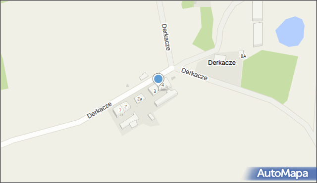 Derkacze, Derkacze, 5, mapa Derkacze