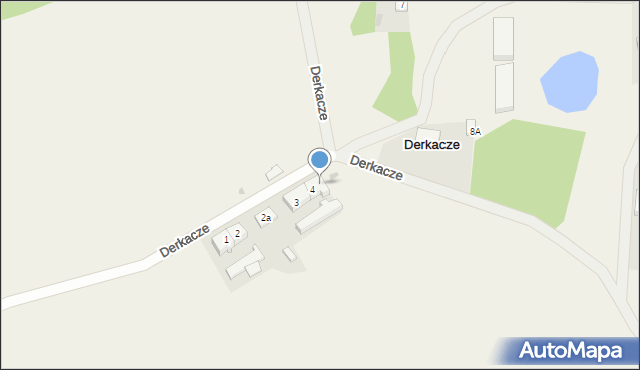 Derkacze, Derkacze, 6, mapa Derkacze