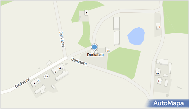 Derkacze, Derkacze, 8, mapa Derkacze