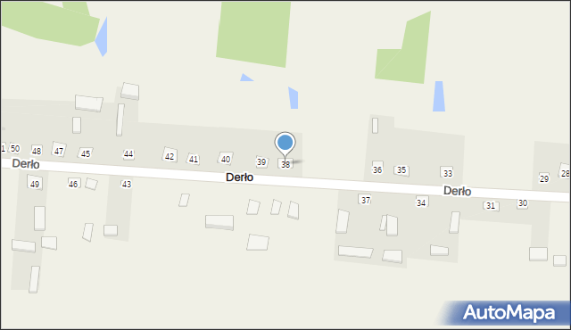 Derło, Derło, 38, mapa Derło