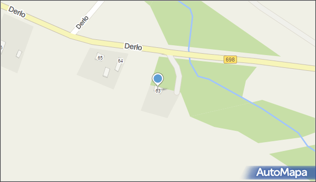 Derło, Derło, 63, mapa Derło