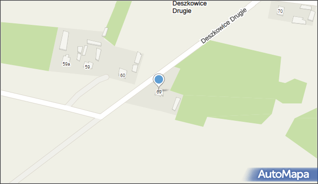 Deszkowice Drugie, Deszkowice Drugie, 69, mapa Deszkowice Drugie