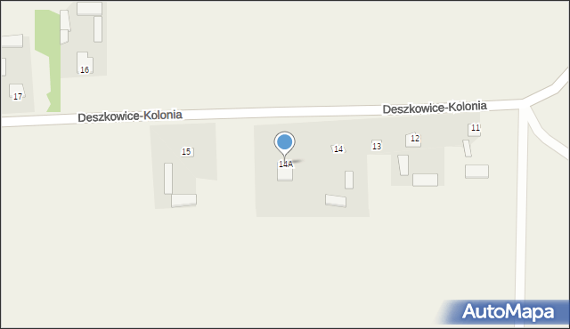 Deszkowice-Kolonia, Deszkowice-Kolonia, 14A, mapa Deszkowice-Kolonia