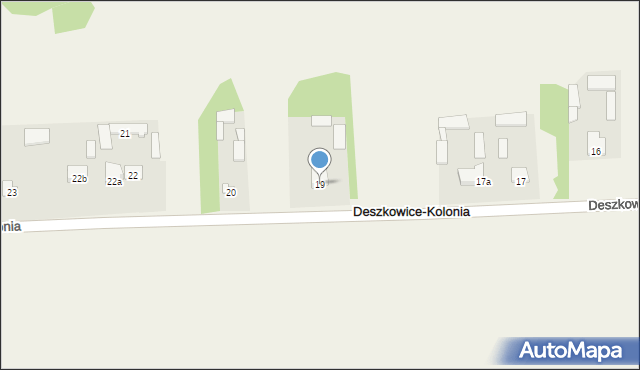 Deszkowice-Kolonia, Deszkowice-Kolonia, 19, mapa Deszkowice-Kolonia