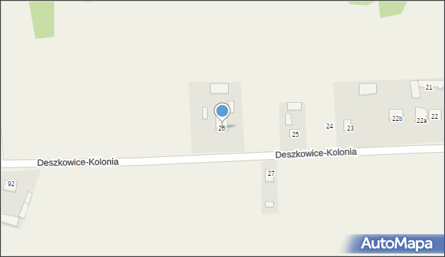 Deszkowice-Kolonia, Deszkowice-Kolonia, 26, mapa Deszkowice-Kolonia