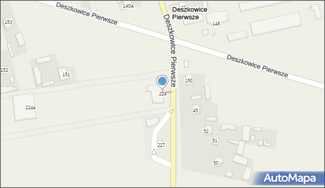 Deszkowice Pierwsze, Deszkowice Pierwsze, 224, mapa Deszkowice Pierwsze