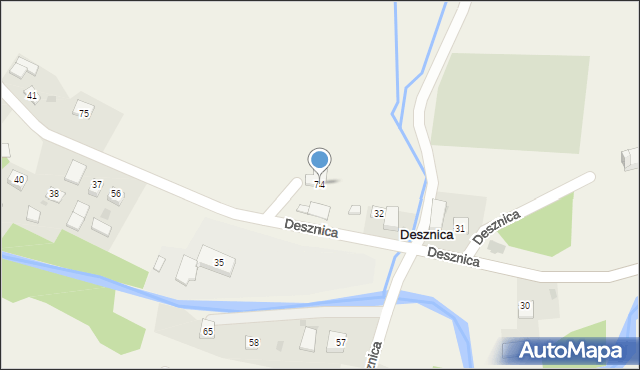 Desznica, Desznica, 74, mapa Desznica