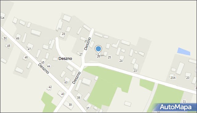 Deszno, Deszno, 26, mapa Deszno