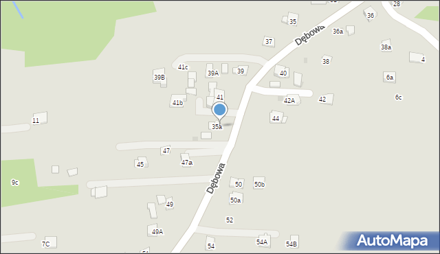 Dobczyce, Dębowa, 43, mapa Dobczyce