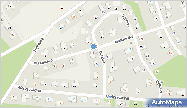 Dolaszewo, Dębowa, 7, mapa Dolaszewo