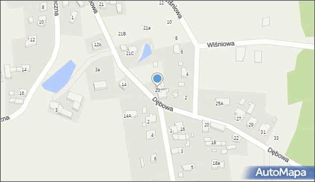 Droszków, Dębowa, 23, mapa Droszków