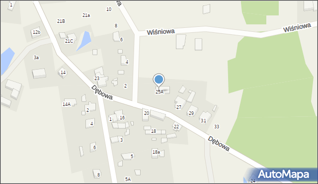 Droszków, Dębowa, 25A, mapa Droszków