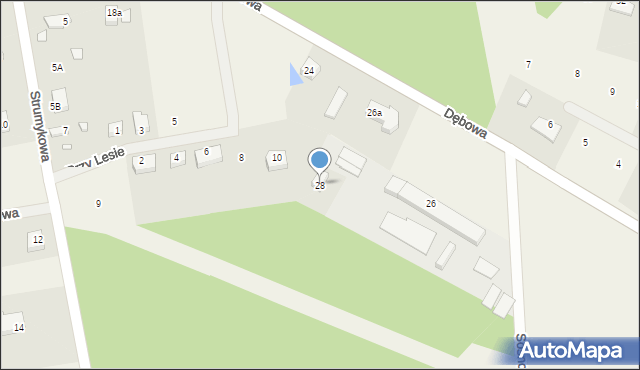 Droszków, Dębowa, 28, mapa Droszków