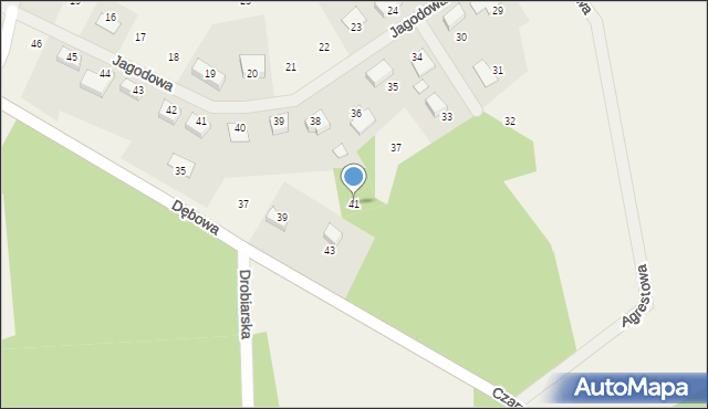 Droszków, Dębowa, 41, mapa Droszków