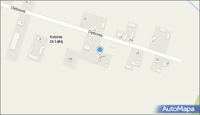 Garno, Dębowa, 12, mapa Garno