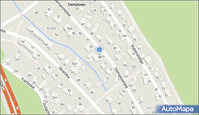 Gdynia, Demptowska, 66, mapa Gdyni