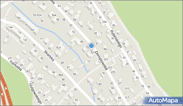 Gdynia, Demptowska, 72, mapa Gdyni