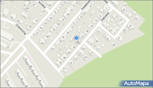 Gdynia, Dębowa, 28, mapa Gdyni